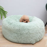 Super Soft Pet Dog Bed Autumn Winter Round Long-haired Pet Mat Suitable House for Cats and Dogs Warm Comfortable Pet Supplies BATACHARLY