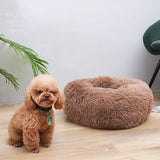 Super Soft Pet Dog Bed Autumn Winter Round Long-haired Pet Mat Suitable House for Cats and Dogs Warm Comfortable Pet Supplies BATACHARLY