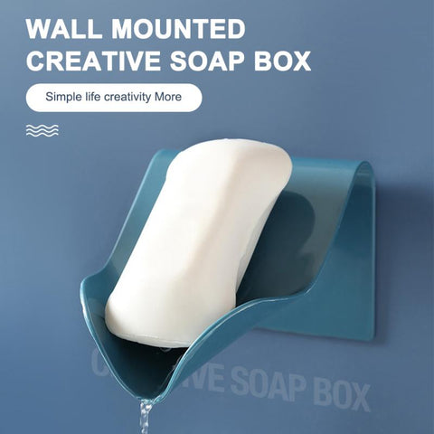 Wall Mounted Soap Holder Drain Soap Box Bathroom Shower Sponge Soap Dish Rack Soap Storage Container Bathroom Accessories BATACHARLY