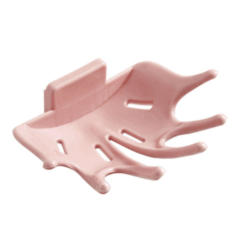 Wall Mounted Soap Holder Drain Soap Box Bathroom Shower Sponge Soap Dish Rack Soap Storage Container Bathroom Accessories BATACHARLY