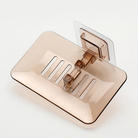 Wall Mounted Soap Holder Drain Soap Box Bathroom Shower Sponge Soap Dish Rack Soap Storage Container Bathroom Accessories BATACHARLY