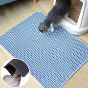 Waterproof Pet Cat Litter Mat Foldable EVA Double-Layer Cats Mat Bottom Non-slip Pet Litter Cat Mat Layer Pet Litter Catcher Mat BATACHARLY