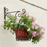 Wrought Iron Wall-mounted Hook Balcony Plant Flower Pots Decorative Shelf Hanging Basket Support Garden Art Crafts BATACHARLY